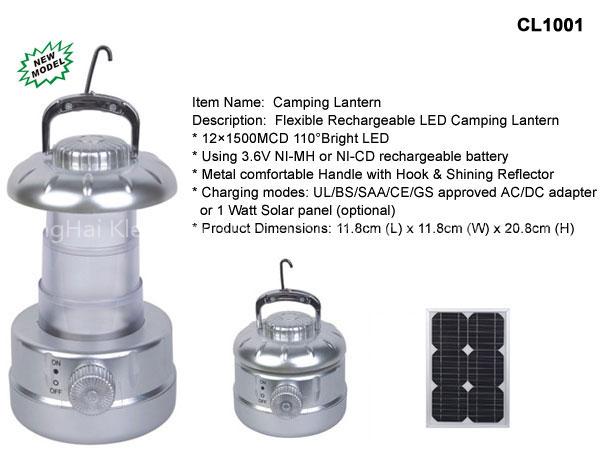 Solar camp lamp CL1001