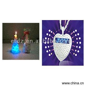 LED Flahsing Candle, Dog Tag and Buckle