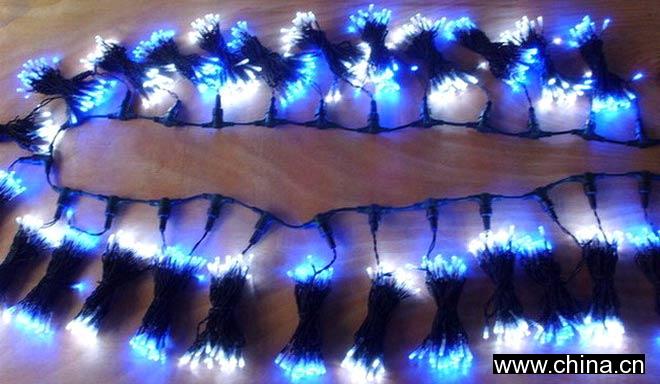 LED Curtain Light of Blue and White Color