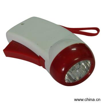 Hand Pressing Flashlight