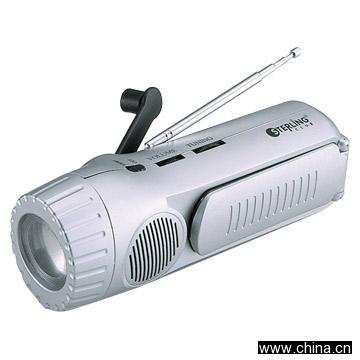 Dynamo Rechargeable LED Flashlight with Radio and Siren
