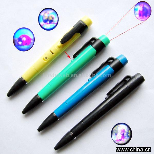 Projection Flashlight with Pen