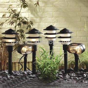 6 Low-Voltage Assorted Garden Light Set with Night Sensor Optional