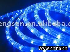 Round 2 Wire Blue LED Rope Light