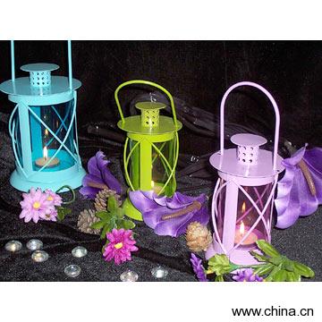 Metal Lanterns with Glass Tube