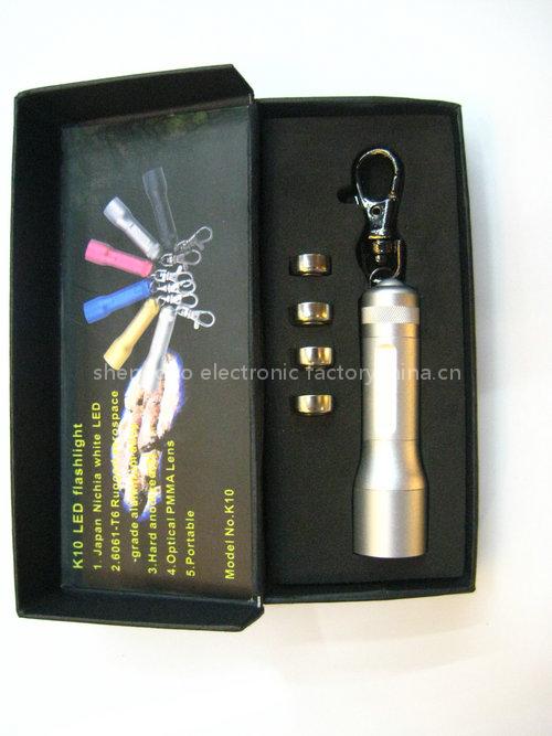 LED 1SUPER Alumium flashlight , gift box torch light