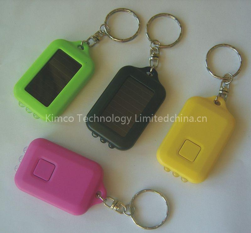 Wholesale Solar LED Flashlight solar LED torch solar LED torch with keychain customized logo