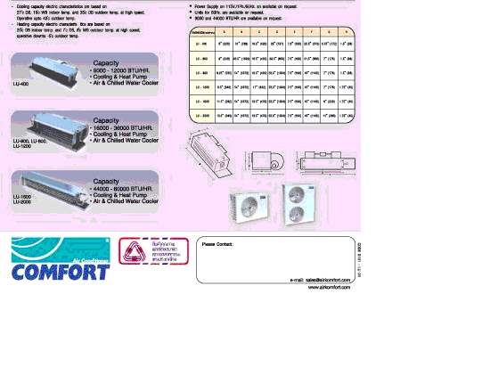 Thailand Consealled type Fan coils