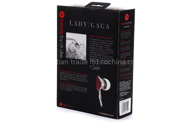 Monster Lady-GaGa Earphone Heartbeats Red
