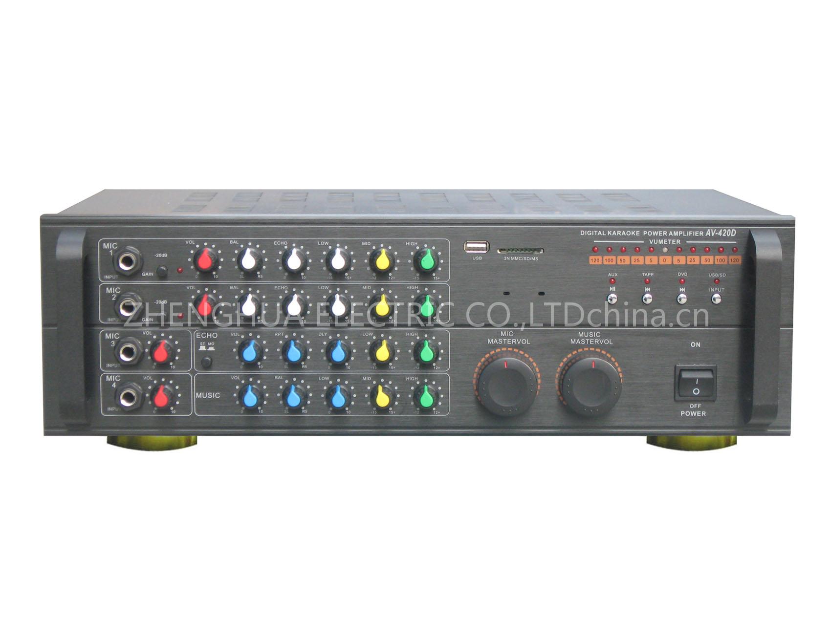 professional karaoke amplifier with SD/USB