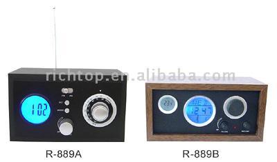 AM/FM Radio with Speaker and LCD Clock