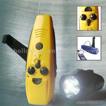 Dynamo Waterproof Torch, Radio and Weather Station