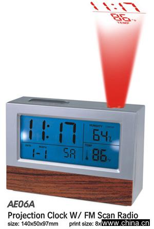 Projection Clock with FM Scan Radio