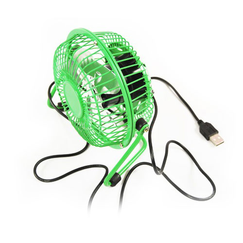 Pure aluminum metal 360 -degree rotation leaves super- fan wind - Green ZY-06