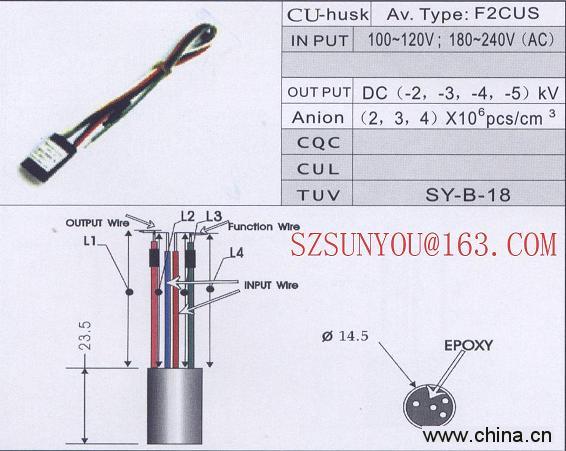 negative ion generator f2cus