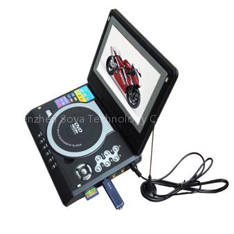 7.5inch portable dvd player with anolog tv