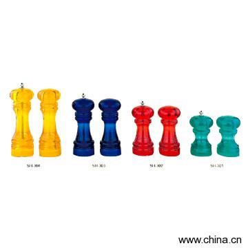 Colourful Acrylic Pepper Mill Set