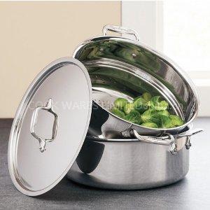 All-Clad Stainless 6 qt. Deep Saute Pan with Steamer