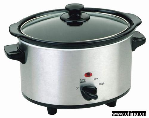 6.0qt Oval Stainless Steel Slow Cooker