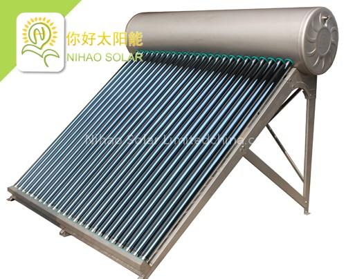 410 L Solar Water Heater Evacuated Tube Unpressurized Stainless Steel