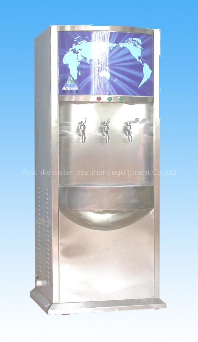 Hot & Normal 3 Faucet Stainless Steel Bureau Pipeline water dispenser