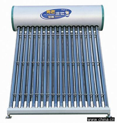 Solar Water Heater with Glass-Evacuated Tube