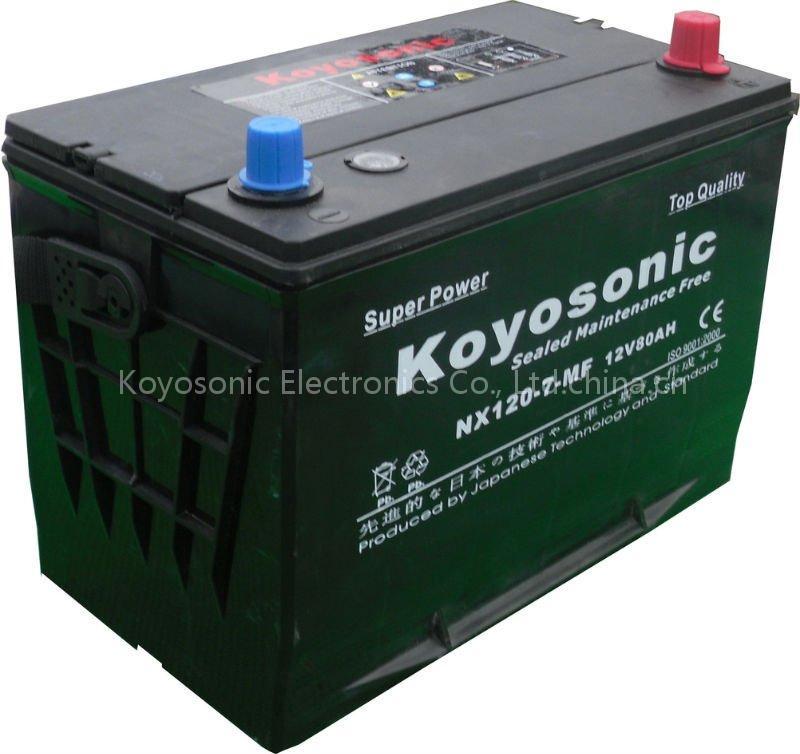 Maintenance free car battery-12V80AH-NX120-7MF