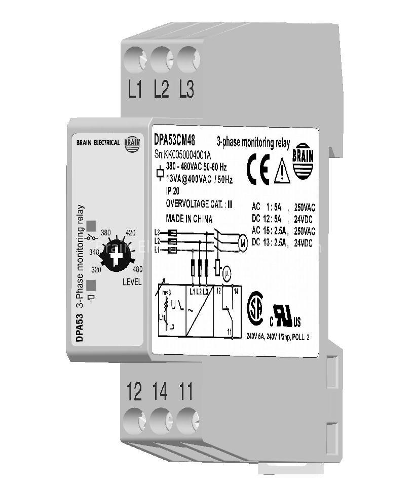 3-phase monitoring relay