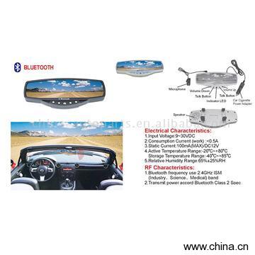 Bluetooth Rear-Mirror Handsfree Car Kit