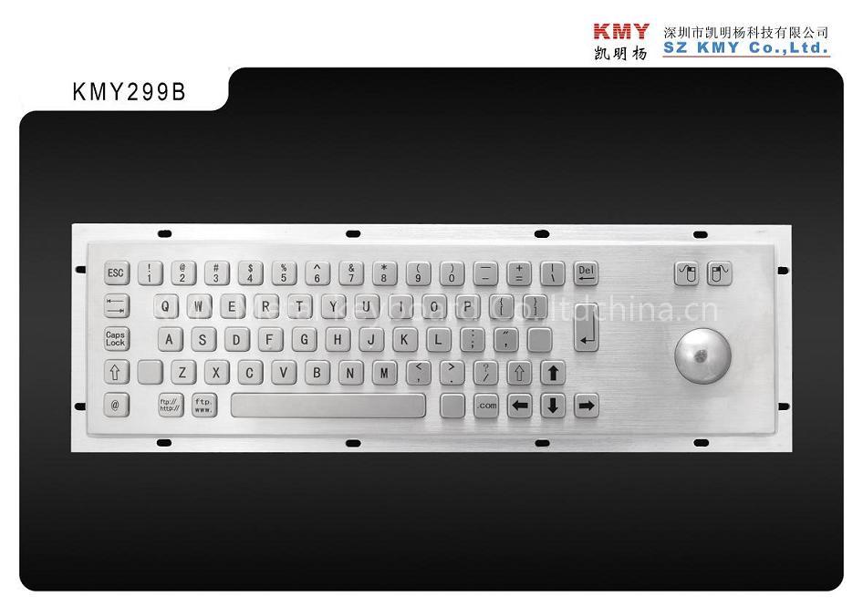 metal keyboard with trackball