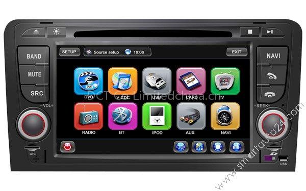Audi A3 GPS DVD Navigation System with radio gps iPod TV