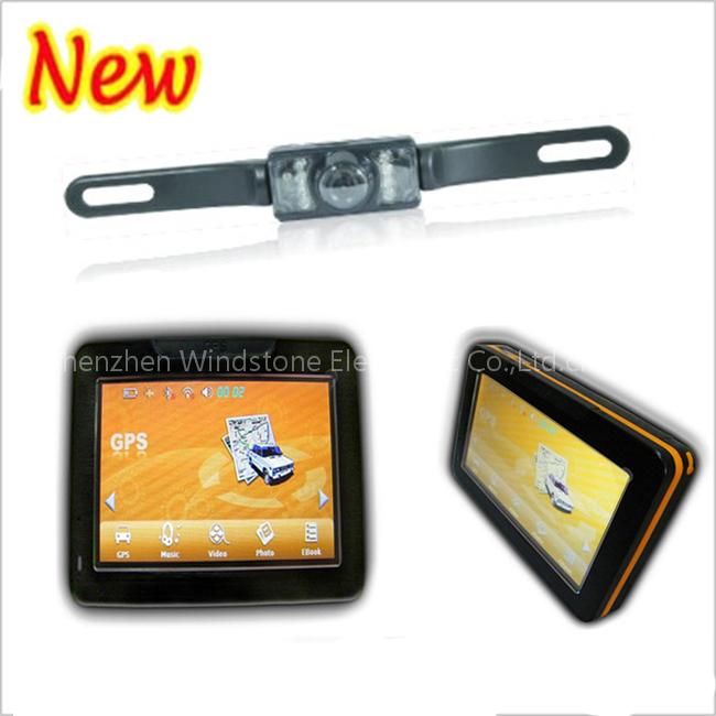 4.3 inch GPS Car Navigation System Wireless License Plate Camera