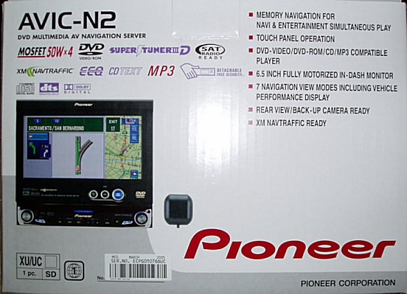 United States Pioneer Avic-n2 DVD / CD / MP3 / GPS Navigation 6.5 Monitor