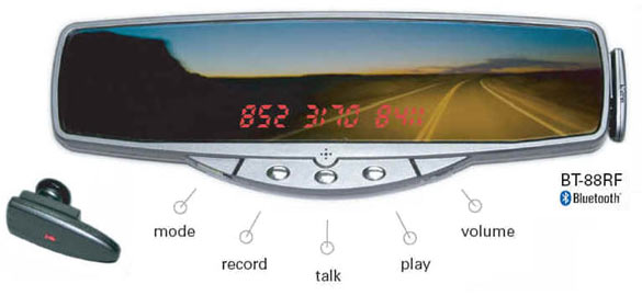 United States Bluetooth Rear View Mirror Hands Free Car Kit