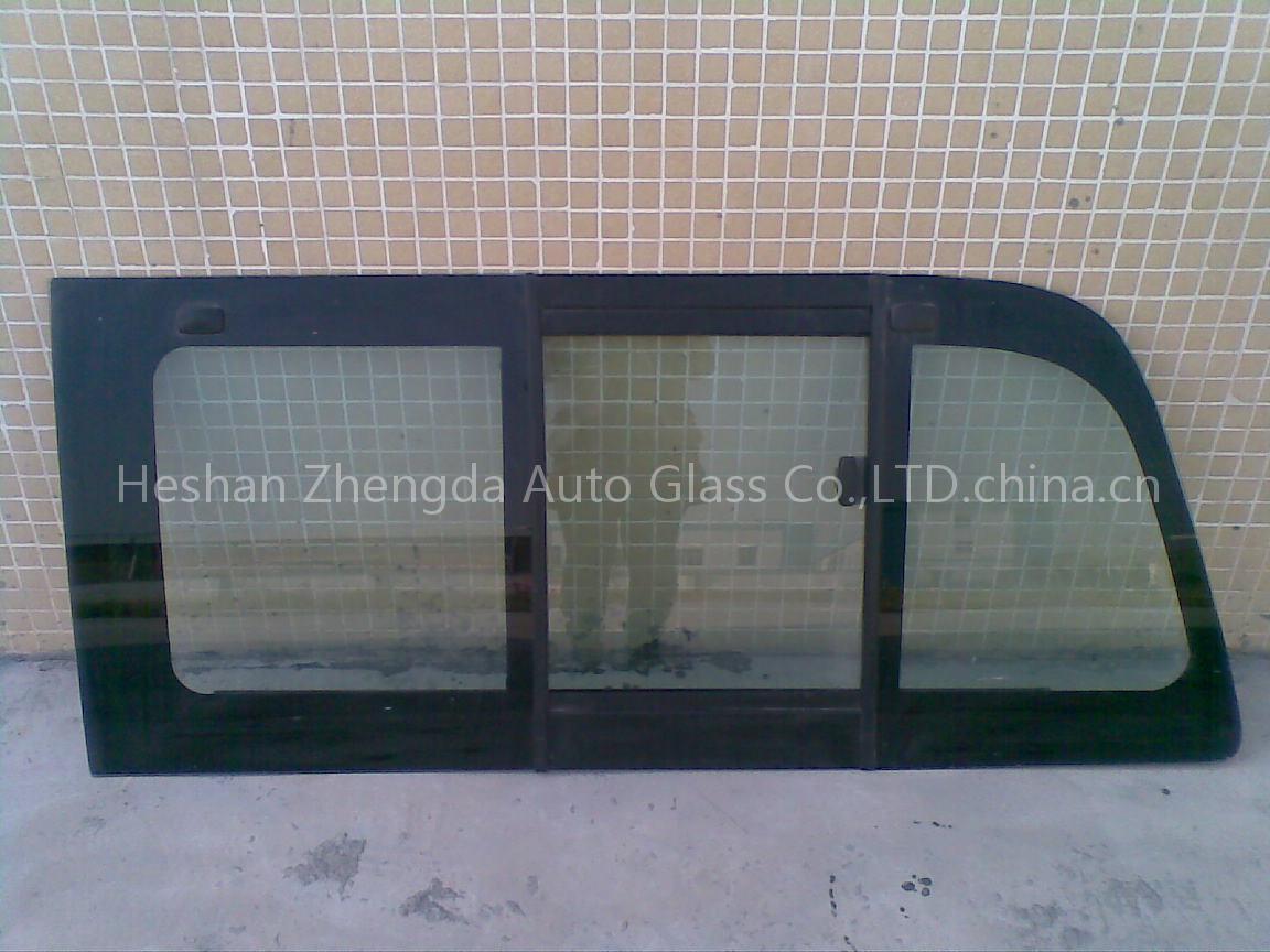 Frame with sliding glass