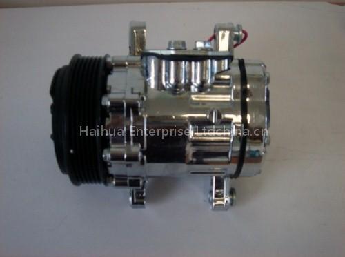 chrome A/C compressor