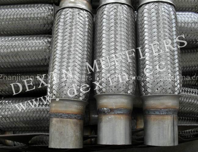 inner braided muffler flexible pipe with welded pipe