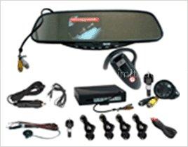 rearview mirror parking sensor with bluetooth & camera & wireless earpiece