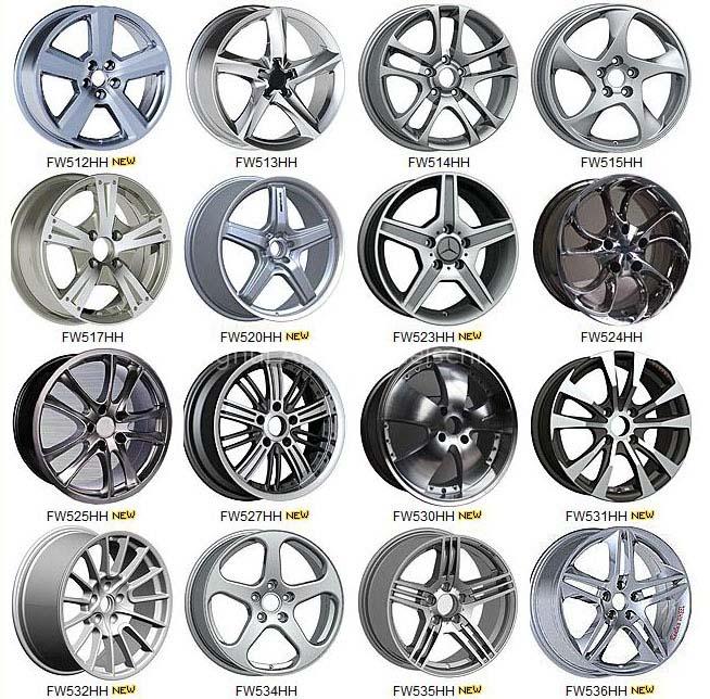 Aluminum Alloy Wheel Rims for BMW, Mercedes Benz, VW, Porsche, Audi, Dodge, Ford, Honda, Nissan, Toyota, Kreisler, Buick,