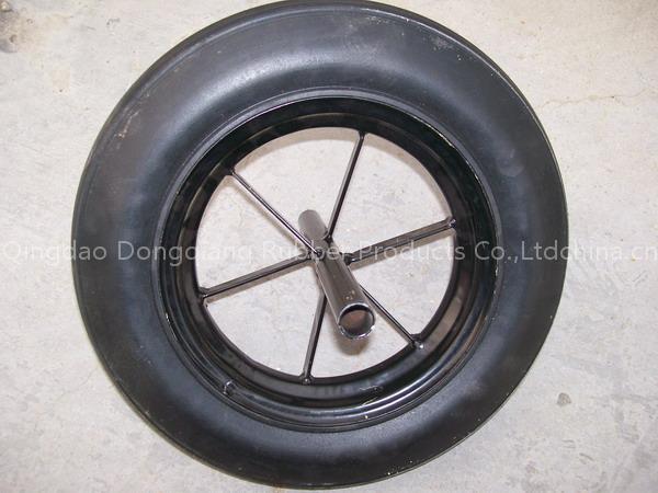 solid rubber wheel(14"*4")