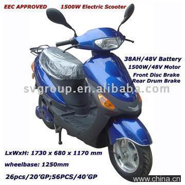 EEC/COC 1500W Electric Motorcycle