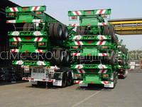 skeletal container semi-trailer