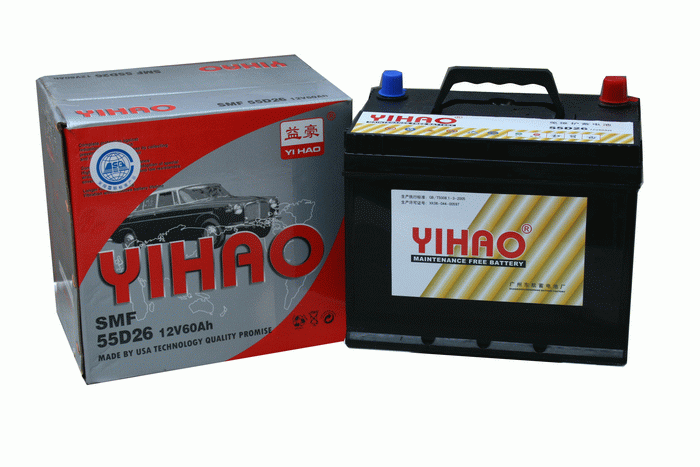 Car Battery/Automobile Battery (YH-55D26,12V60AH)