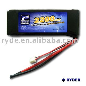 Li-polymer 7.4V 2200mAh 20C battery