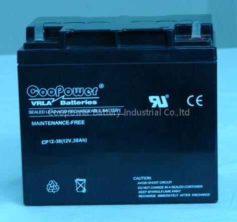 the battery of 12V38Ah