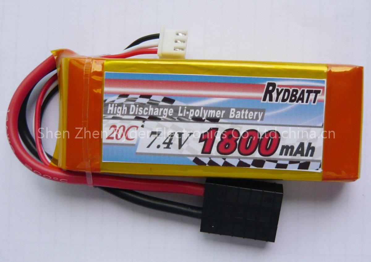 Li-polymer 7.4V 1800mAh 20C battery pack