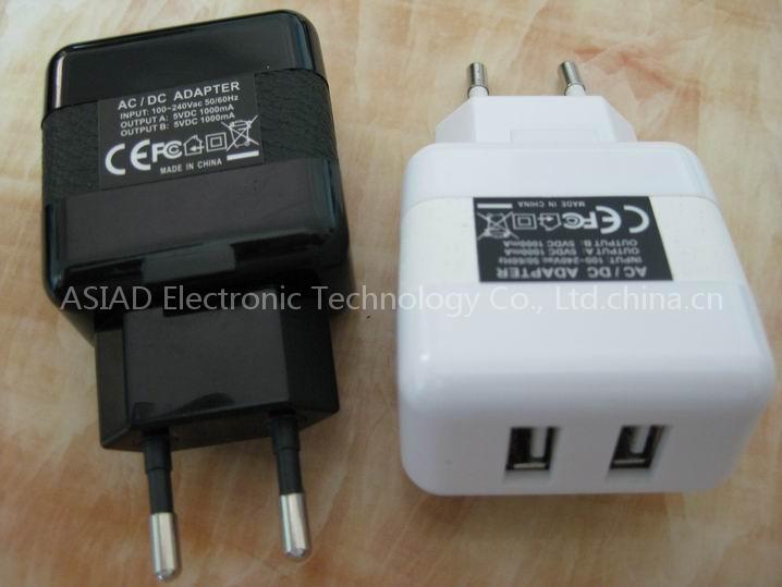 2A Wall chargers,ipad chargers,ipad wall charger,2 port usb eu chargers,Dual USB wall Charger,2-Port USB Travel charger,EU Wall chargers,Dual USB Travel chargers,EU AC adapter