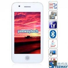 HiPhone Ki4 Quad Band Dual Cards Dual Cameras Color TV Bluetooth JAVA 3.7 Inch Touch Screen Phone