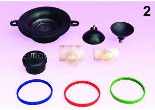 Molded rubber parts of rubber suckers or cupulas