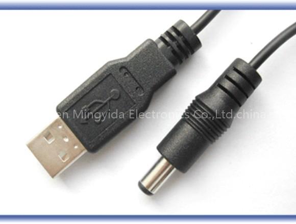 USB cable to DC plug cable